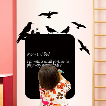 

Students' creative blackboard wall-decoration stickers living room children's room office walls a solid color bird house