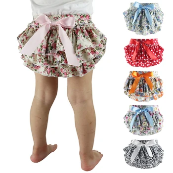 

30pcs/lot Newborn Baby Girls Ruffles Bloomers Panties Paisley Flower Print Cotton Briefs Underwear Infant Diaper Cover Wholesale