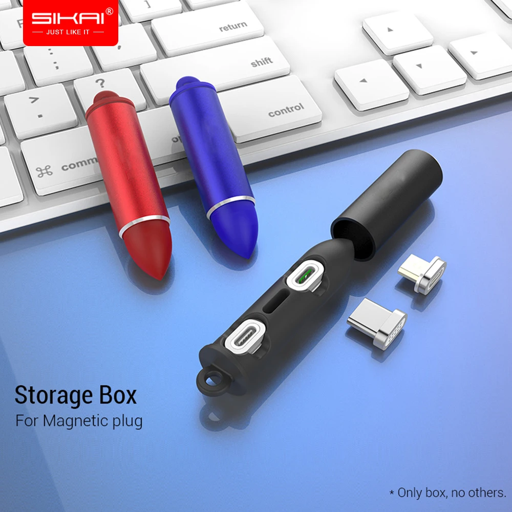 Магнитный штекер для кабеля SIKAI Type C Micro USB адаптер быстрой зарядки телефона