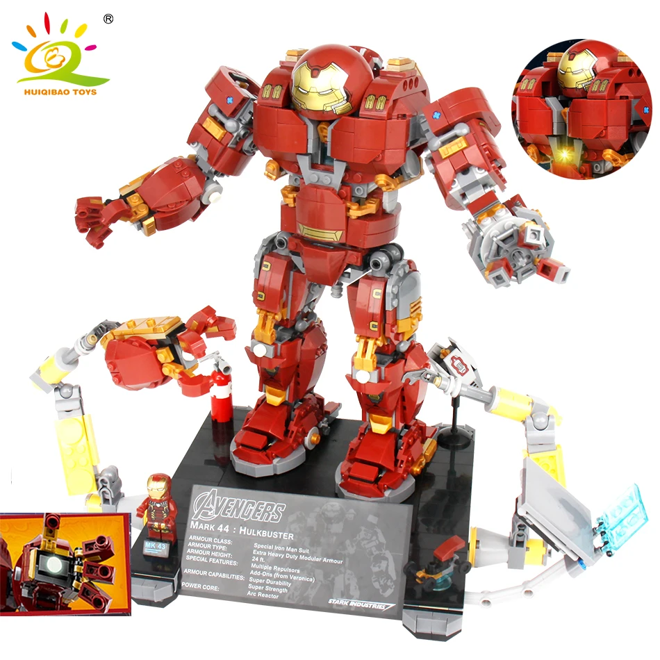 1530+pcs Avengers Hulk Buster Building Blocks Compatible Legoed Marvel Super Hero Iron Man Figure Hulkbusters Toys For Children 1530+pcs Avengers Hulk Buster Building Blocks Compatible Legoed Marvel Super Hero Iron Man Figure Hulkbusters Toys For Children