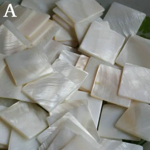 

20Pcs natural decorate Inlay material 25*25mm white pearl shell blanks