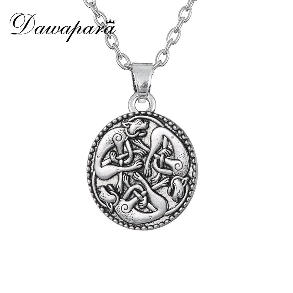 Dawapara Irish Cats Amulet Animal Necklace Cat Pendant Knotwork Jewelry ...