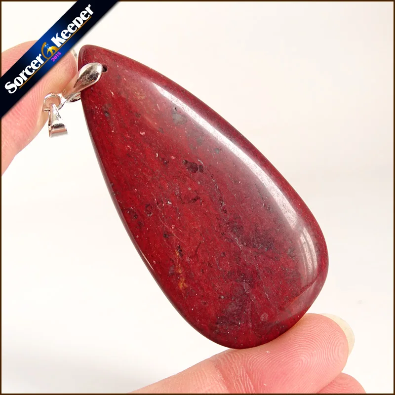 Natural Stone Red River Stone Bijoux Vintage Diy Beads Pendant Costume Jewellery Women Men's Charm Necklace with Gift Box YS431