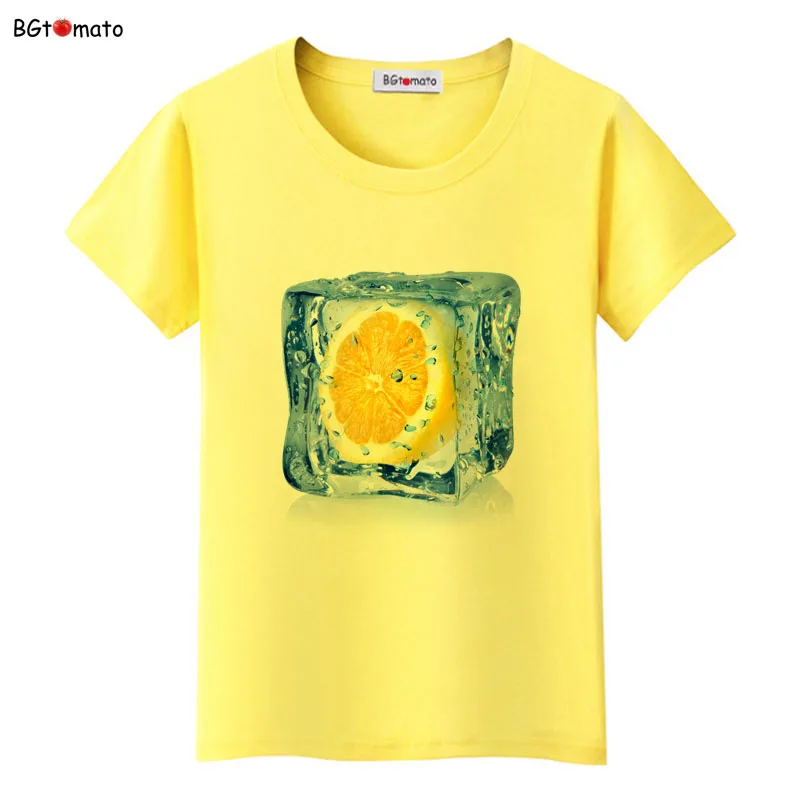 BGtomato водные фрукты холодное Замороженные футболки Новый дизайн Женская