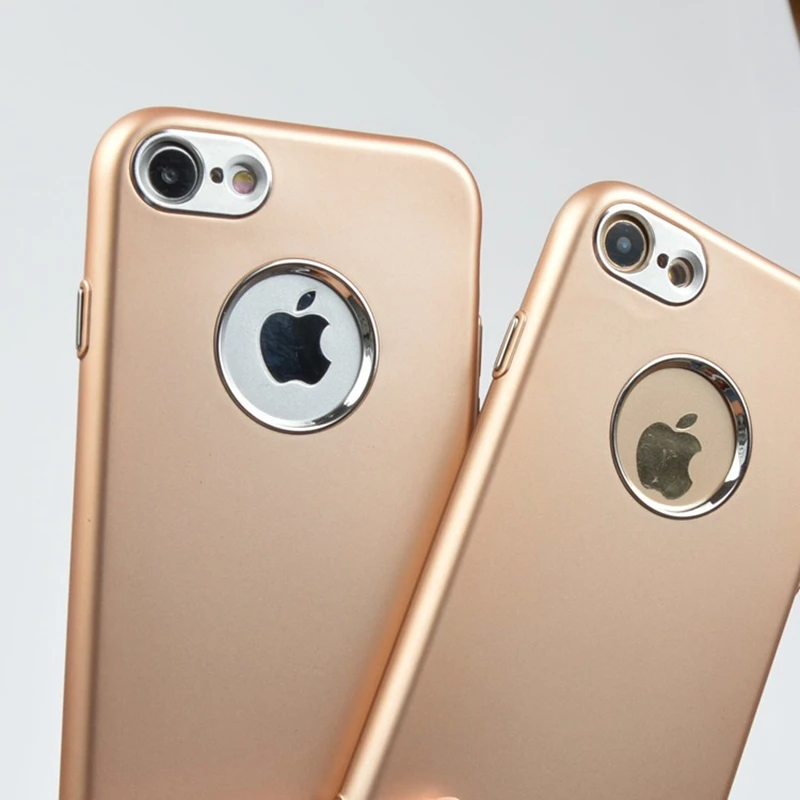 

Fashion Deluxe Metallic Paint Injection Electroplate Shell For iPhone 6 6s 8 7 plus X Clear Rose Gold Protective Back Cover Case
