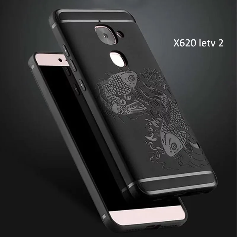 

Luxury Silicon For Letv Leeco le 2 x527 Case Lucky Fish 3D engraving Pattern Back cover case for Letv Leeco le 2 Le2 X620 5.5
