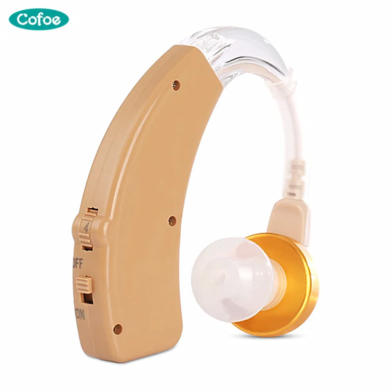 

Cofoe Ear Hearing Aids Rechargeable Hearing Aid Behind the Ear Electronic Sound Amplifier for the Moderate Hearing Loss