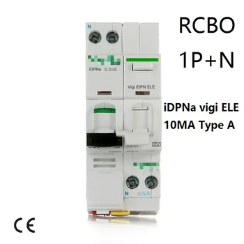 

10MA iDPN vigi DPNL ELE Acti 9 40A Type A 0.01A 6A 10A 16A 20A 25A 32A RCBO Residual current Circuit Breakers DPNL 1P+N CE
