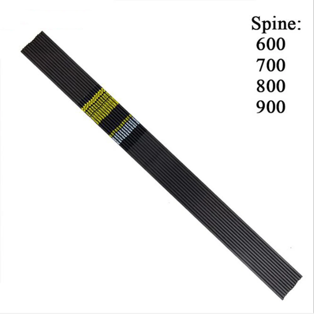Günstige 12 stücke 30 zoll Reine Carbon Pfeil Welle Wirbelsäule 600 700 800 900 OD 5,7mm ID 4,2mm für jagd Schießen Bogenschießen