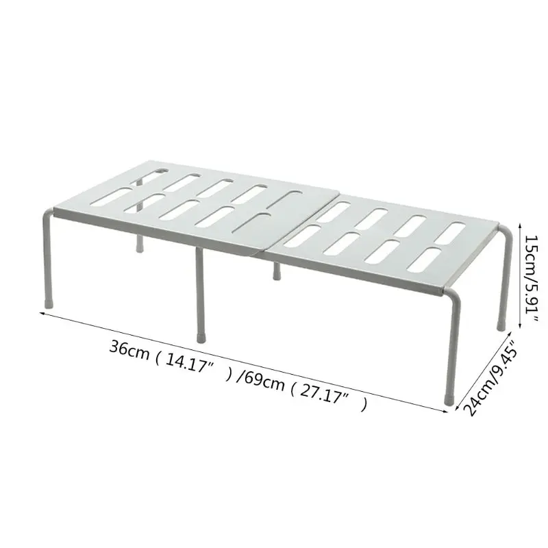 Расширяемая Полка для шкафа, регулируемая кухонная столешница, органайзер, стеллаж для хранения посуды, посуды, консервы, кружки, чашки