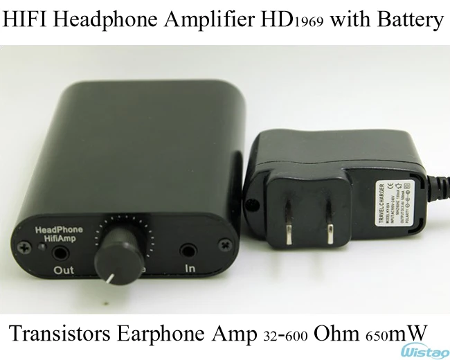 IWISTAO HIFI Portable Headphone Amplifier Transistor Earphone Amp ClassA HD1969 32 600 Ohm 650mW with 1400mAH Battery Tube Taste