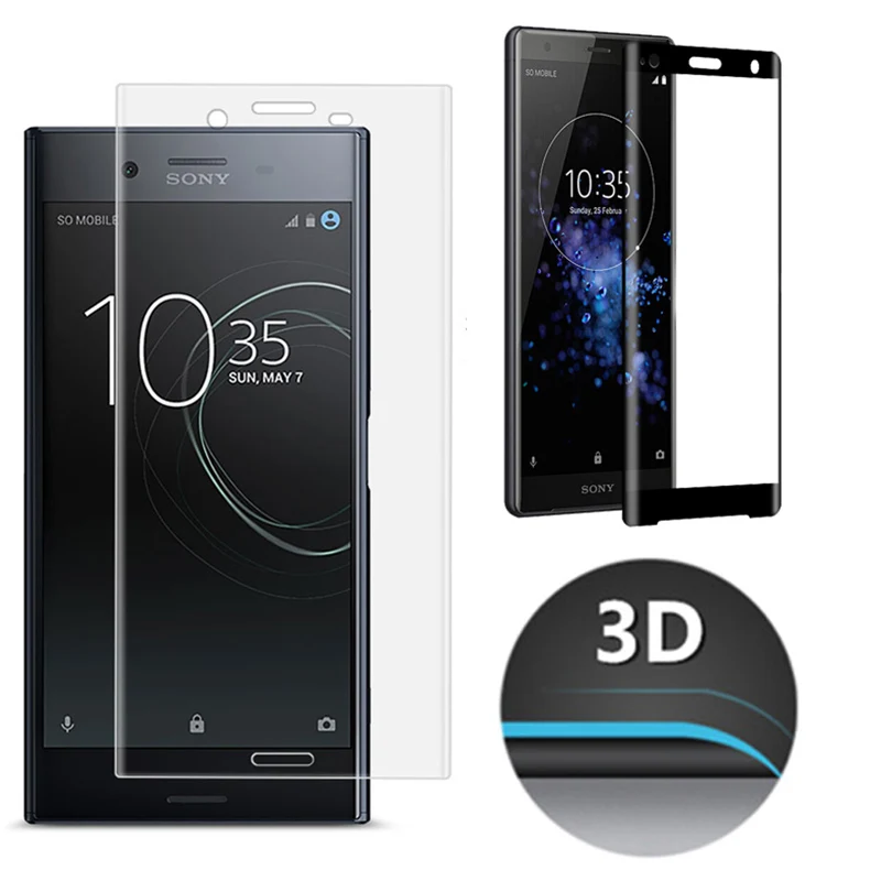 3D полное покрытие экрана, Защитное стекло для sony Xperia XA XA1, Ультра защитный чехол, изогнутое закаленное стекло для sony XA2 plus, пленка 9h