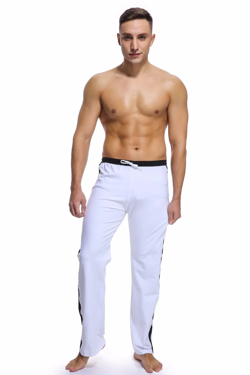 Новые мужские штаны для йоги, штаны для фитнеса, домашние прямые штаны для бега, одежда на заказ