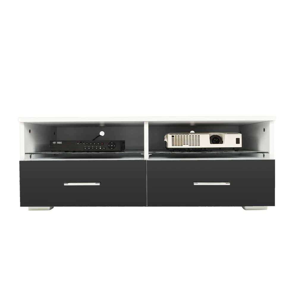 Tv Stand Tv Cabinet With 2 Drawers Storage Entertainment Media