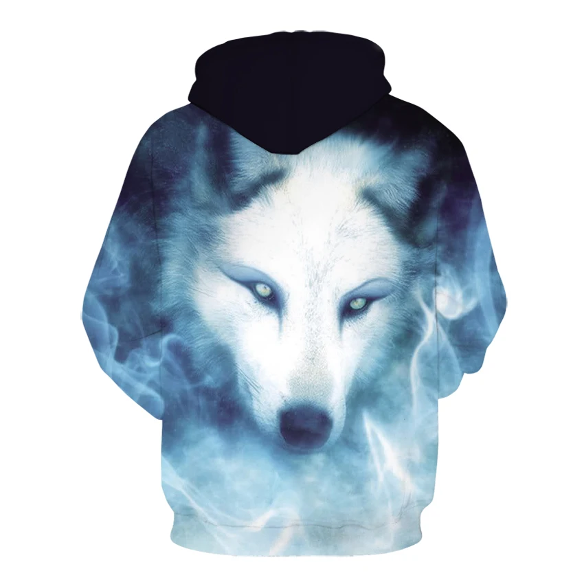 Fashion Men Wolf Animal 3D Printed Hooded Hoodies Men / Women's Shinning Wolf Design Sweatshirts 3D Harajuku Hoody