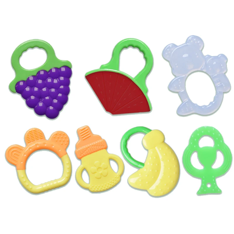 Baby Teether Toy Toothbrush Food Grade Silicone Molar Teething Stick Infant Cartoon Shape