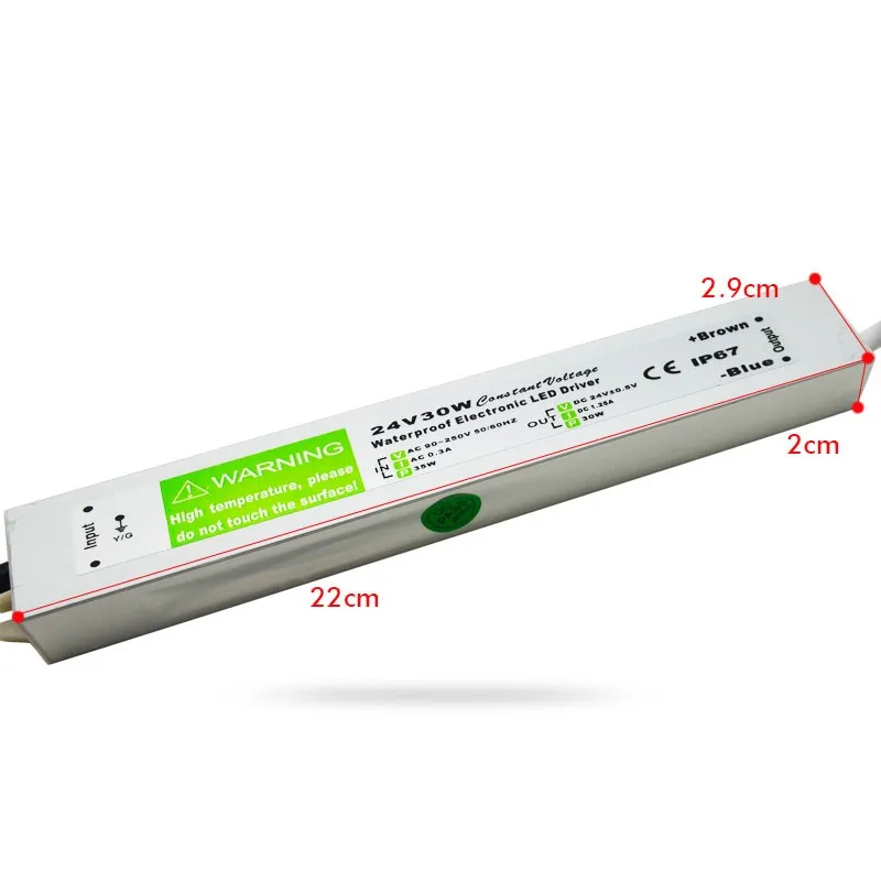US $111.00 Free Shipping DC 12V 24V 30W Electronic LED Driver IP67 Waterproof Outdoor Lighting Equipment Dedicated Power Supply Transform