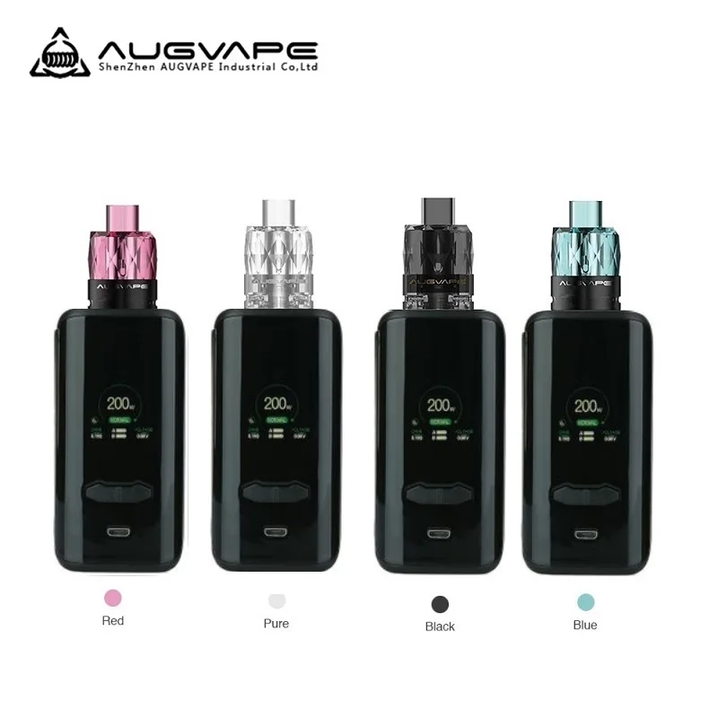 

Augvape VX200 Vape Kit w/ AUGVAPE VX200 Box Mod & Disposable Jewel Subohm Tank No 18650 Battery Vs Luxe Kit / Drag 2 /Luxe Nano