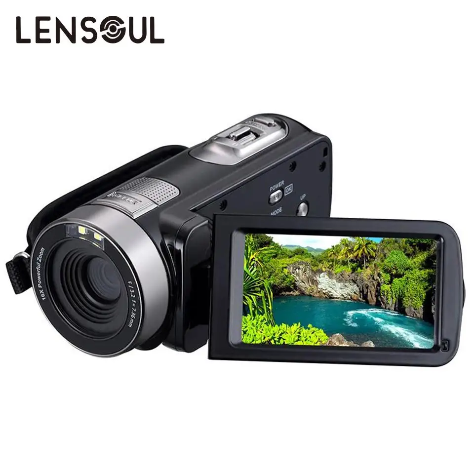 

lensoul 1080P HD Digital Camera Recorder Camcorder 3.0" Inch TFT LCD Touch Screen 16x Zoom Video Camera 5 MP CMOS sensor