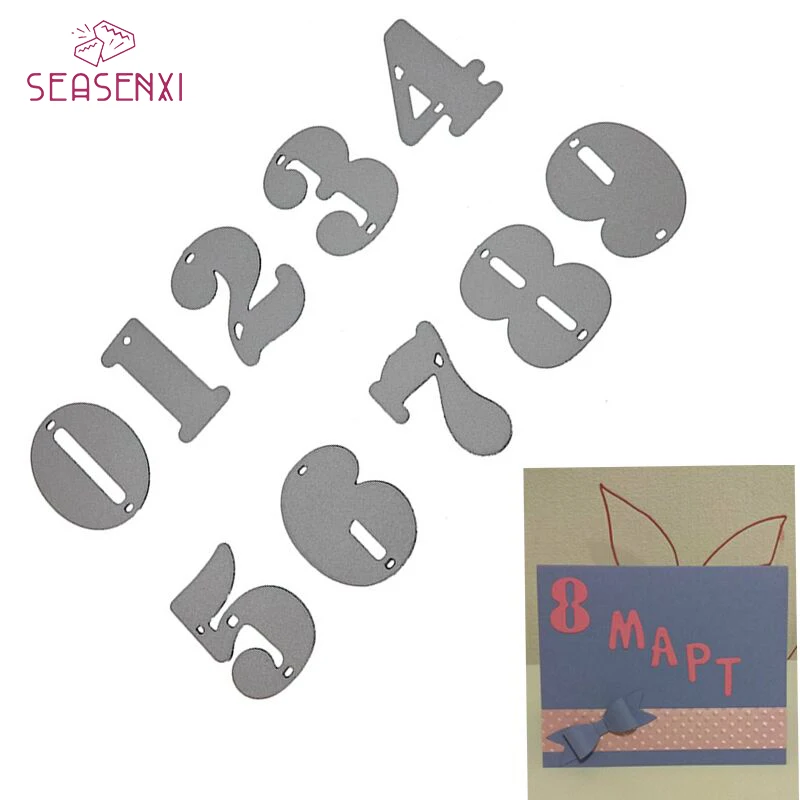 

Alphabet Dies DIY 0-9 Number Metal Cutting Dies Crafts and Scrapbooking for Card Making Snijmal en Embossing Template Craft Dies