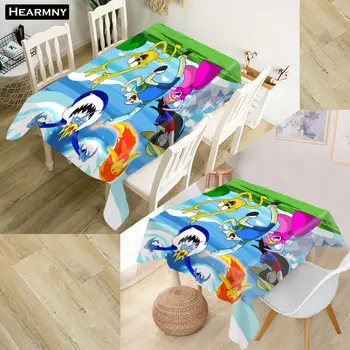 

HEARMNY Adventure Time Tablecloth 3D Oxford Fabric Square/Rectangular Dust-proof Table Cover For Party Home Decor TV Covers