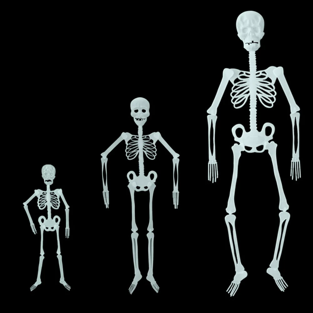 

Kids Adult Funny Tricky Toy Luminous Skull Halloween Gift Toy Skeleton Body Scary Haunted House Tricky Props Bar Party Decor