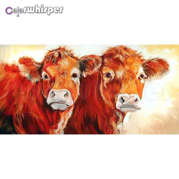 

Diamond Painting 5D Full Square/Round Diamond Painting Watercolour Cattle Mosaic Rhinestone Embroidery Cross Stitch Decor Z096