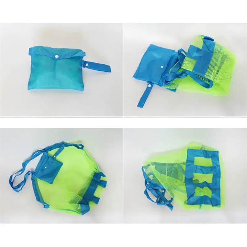 Детская песчаная пляжная сумка из сетки детские пляжные игрушки сумка для полотенца, одежды детские игрушки мешки для ванной сумки для мелочей