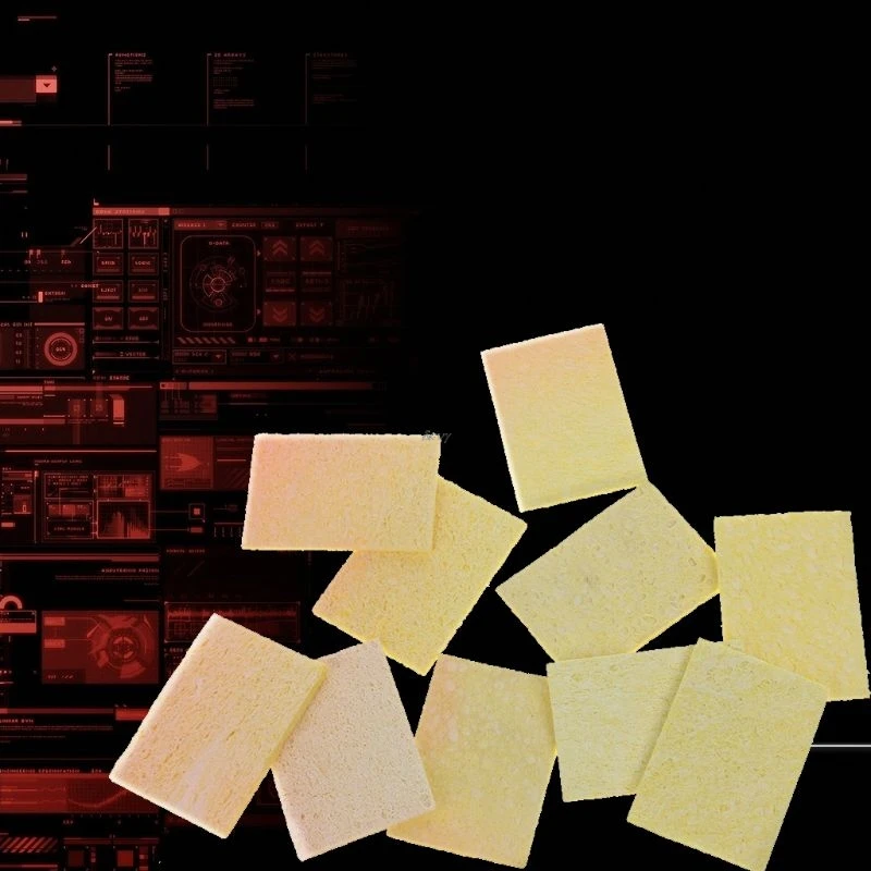 10pcs Heatstable Soldering Iron Cleaning Sponge High Temperature Resistant Welding Accessories tool