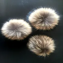 В горошек унисекс Новинка Новые взрослый зимняя шапка 3 шт. 15 см натуральная енот лиса мяч натуральная помпоном для брелок шапочки