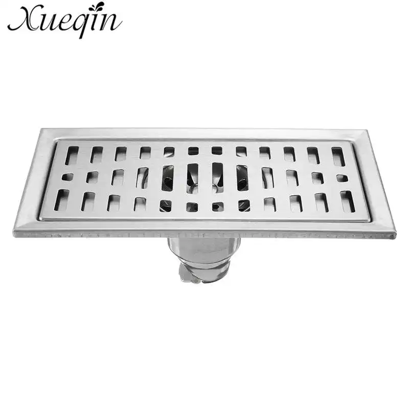 

20x10cm Stainless Steel Long Drainer Invisible Bathroom Floor Drain Waste Grate Shower Drainer Kitchen Home Floor Drain