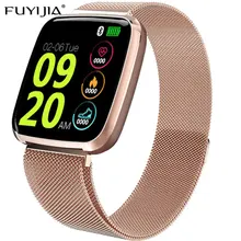 FUYIJIA, 1,3 дюймов, TFT, квадратный экран, Смарт-часы, мужские, Relogio, цифровые, розовое золото, умные часы, женские спортивные часы, Bluetooth, iOS, ANDROID