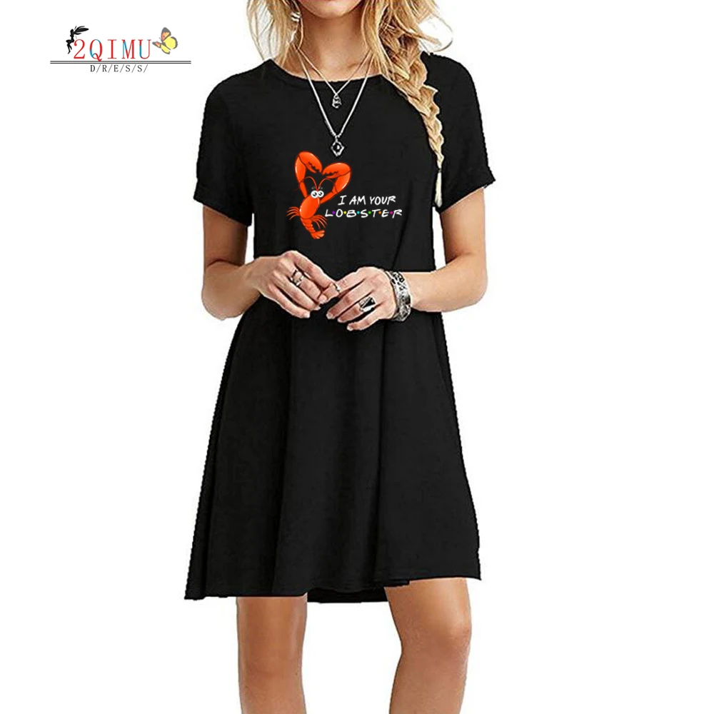 

2QIMU 2019 New Ruffle Short Sleeve Summer Dress A-Line Women Dresses O-Neck Off The Shoulder Casual Knee-Length Vestidos Sexy