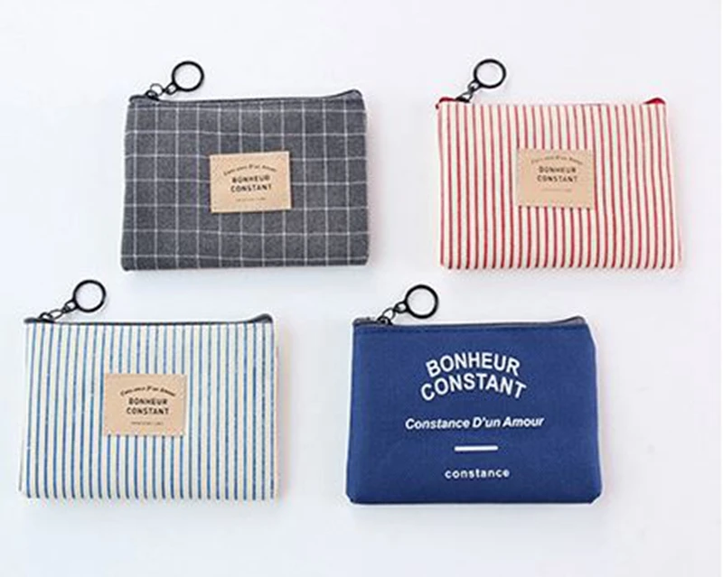 Free Shipping+Wholesale Fashion Vintage Canvas Small Coin Purse Key Wallet,300pcs/lot-in Coin ...