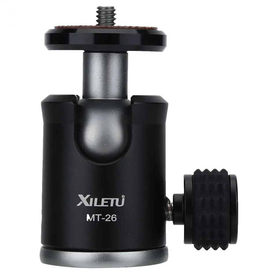 

XILETU 360 Degree Rotation Mini Ball Head Ballhead 1/4" Screw Mount Stand for Camera Camcorder