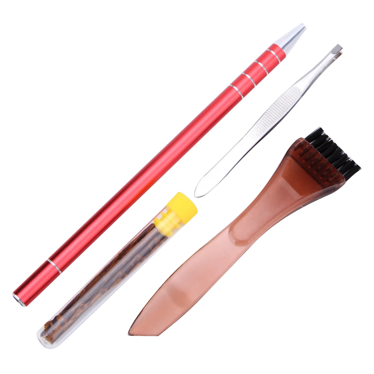 4pcs/set Stainless Steel Hair Carving Pen Blade Tweezer Dyeing Brush ...
