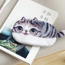 Kawaii школьная Ручка для детей пенал 3D животное кошка подарок леди девушка косметичка Кошелек и кошелек держатель монет сумка