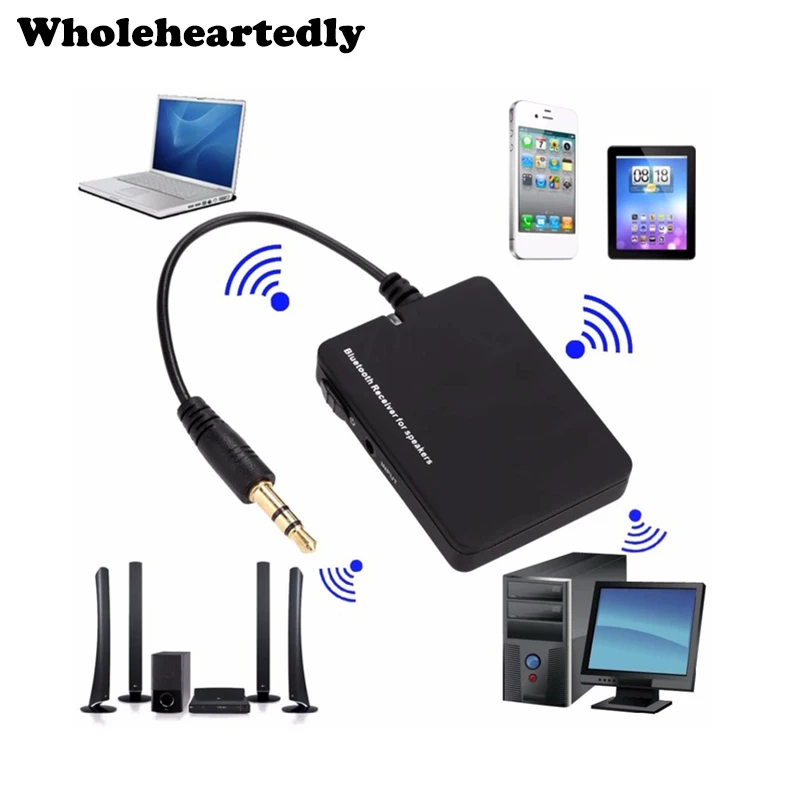 

WHOLEHEARTEDLY Portable Mini Bluetooth Audio Receiver Wireless 3.5mm Music Speaker Stereo A2DP AVRCP Adapter For Mp3 Phone PC