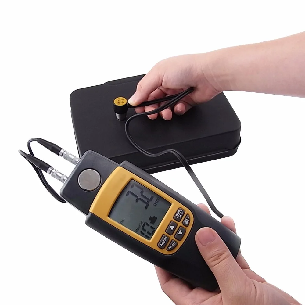 Ultrasons M/ètre Testeur Jauge Mesure 1.2 ~ 220 mm Velocity Digital LCD pour m/étal acier aluminium cuivre verre fer plastiques tuile laiton or argent zinc