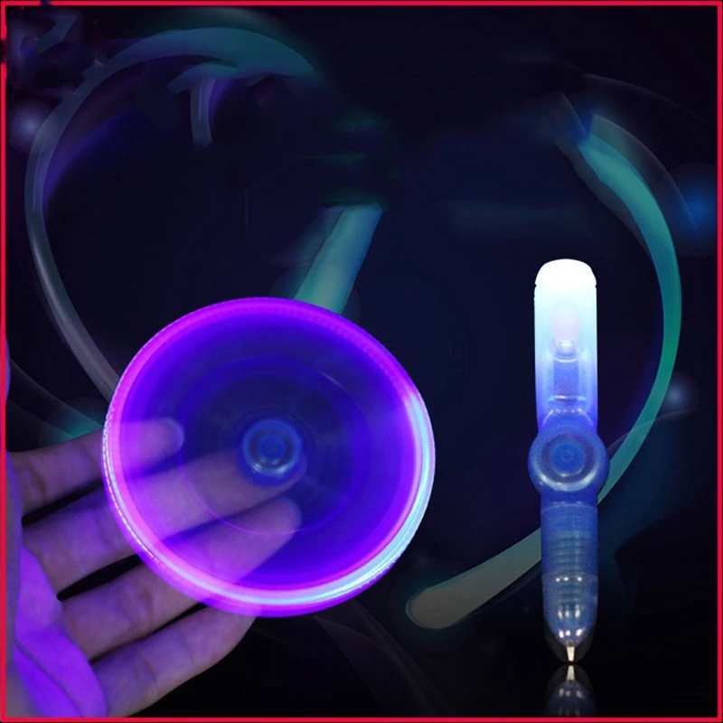

2 In 1 Light Combo Creative Invisible Glow Ink Magic Pen Fingertip Gyro Pen Kids Toys Novelty Glow-in-the-Dark Relax Toys