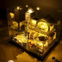 Новый Рождественский подарок DIY большой дом С Пылезащитным