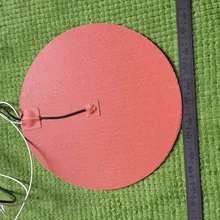 Dia 200mm, 300W 220V, w/ 3M PSA & NTC 100K Thermistor,Round Silicone Heater Pad, 3D Printer Heater,Heatbed Electric heating