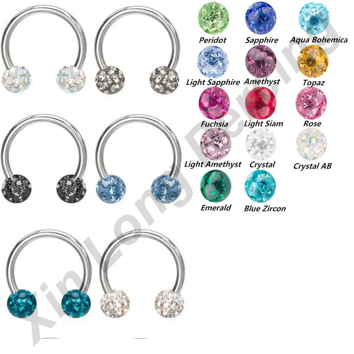 Circular Barbell Horseshoe CBB Septum Rings Eyebrow Ring Nose Ring
