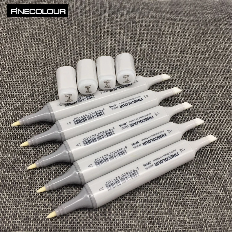 

FINECOLOUR 0 Colorless Blender Marker Alcohol Based Ink Double Head Sketch Marker Set For Artist Manga Painting Blender Supplies