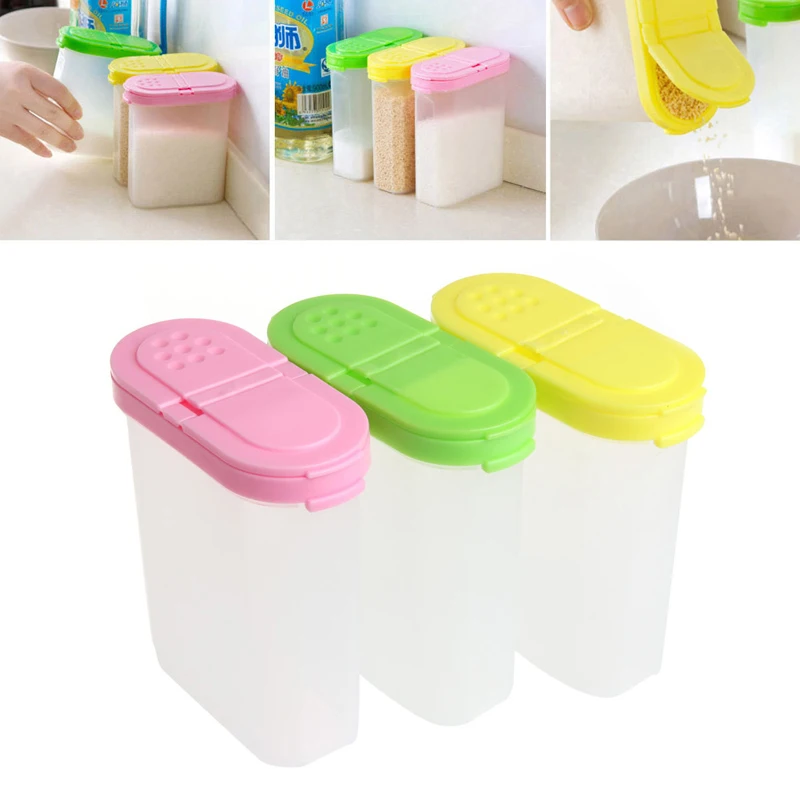 

Spice Double Jars Rack Shaker Plastic For Seasoning Condiment Sugar Salt