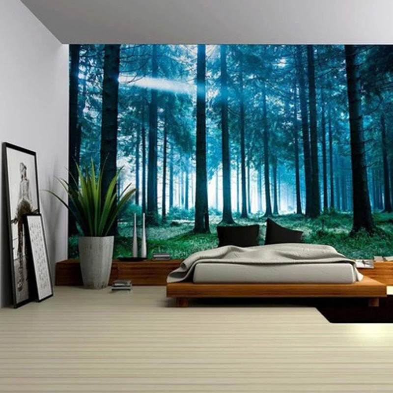 

Beautiful Natural Forest Printed Large Wall Tapestry Wall Hanging Bohemian Wall Tapestries Mandala Wall Art Decor