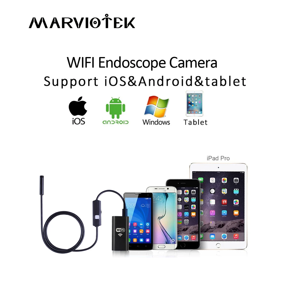 

720P wifi endoscope camera 8mm dia android endoscope hd iphone endoscope inspection camera 1/2/3.5/5M usb endoscope camera 6 LED