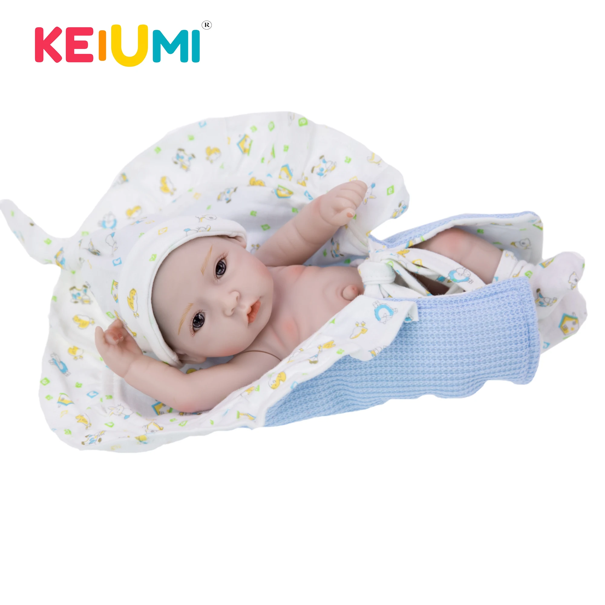

KEIUMI Mini Silicon Baby Dolls 27 cm Realistic Reborn Baby Boy Dolls DIY Toy Kids Playmate 11 inch Boneca Birthday Surprise