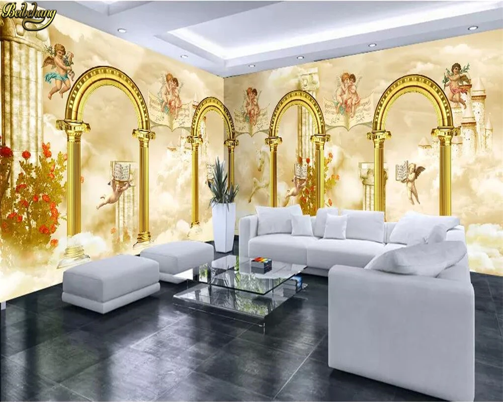 Beibehang пользовательские обои аристократический Королевский сон небо Сказочная страна Ангел римская колонна дом обои домашний Декор 3d обои