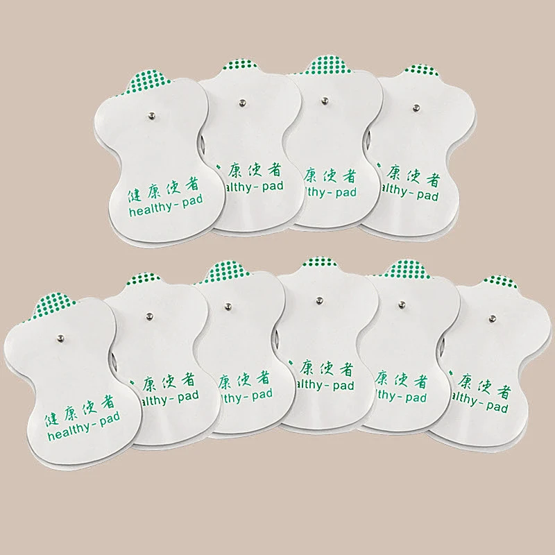 Protable 10PCS White Electrode Pads Digital For Tens Acupuncture Digital Therapy Machine Massager Pad Medium Frequency